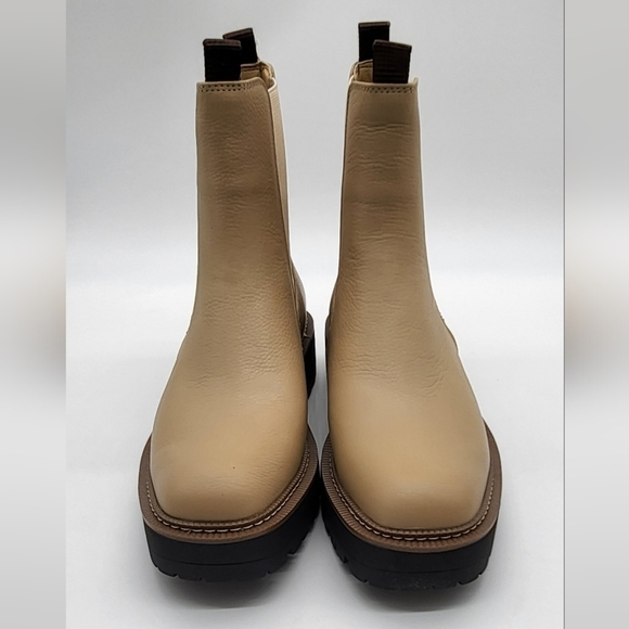 589- Sam Edelman Laguna Chelsea Boots Sesame Color Genuine Leather Size 9.5 M - Picture 4 of 13